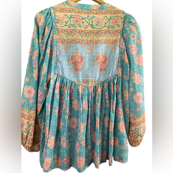 Spell Love Story Blouse in Sky Blue size S Excellent Condition - Picture 4 of 9